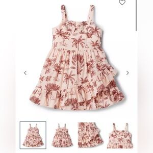 NWT Janie and Jack Disney Moana Palm Toile Tropical Print Dress Size 8